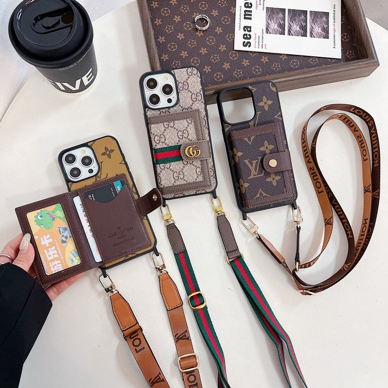 Premium Card Bag Crossbody iPhone Case