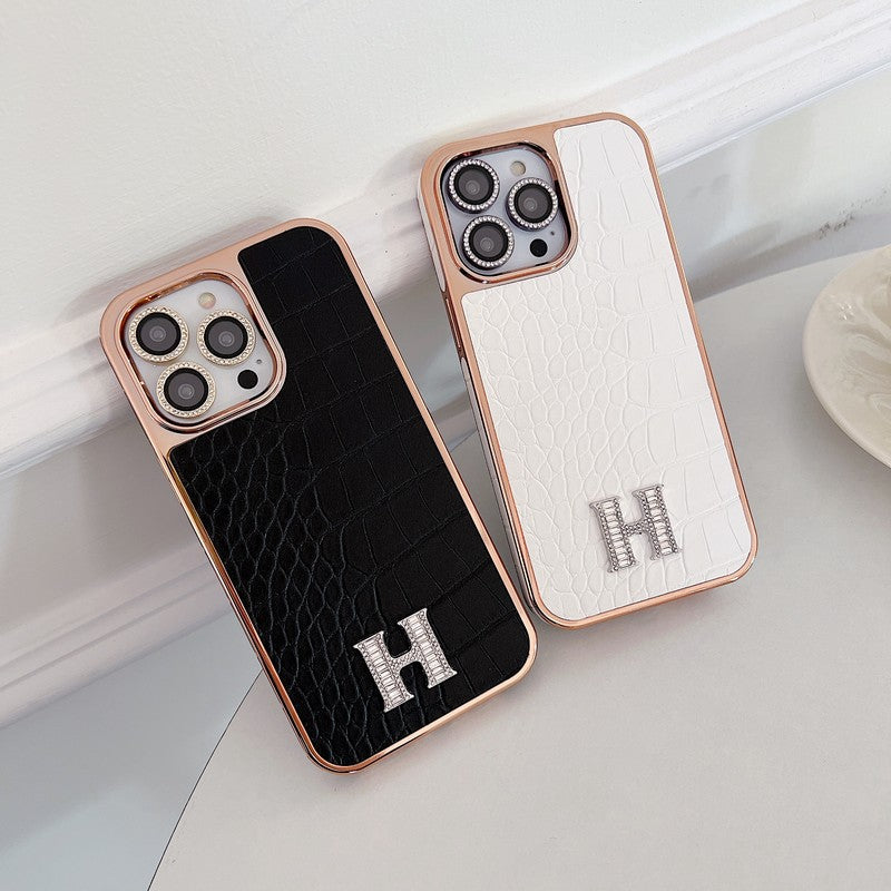 Classic Diamond Logo Rose Gold iPhone Case