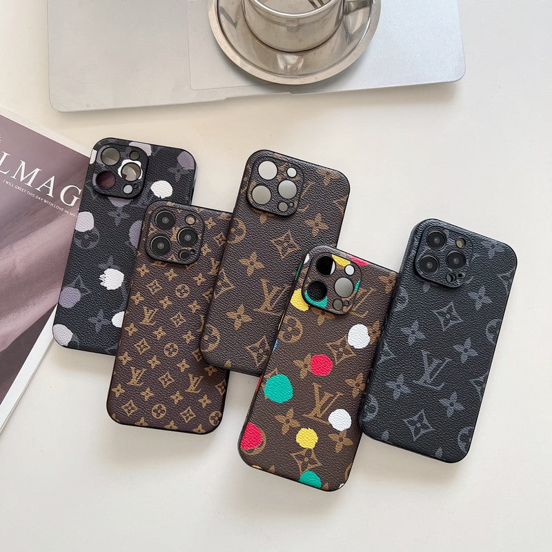 Luxury Classic Color Leather iPhone Case