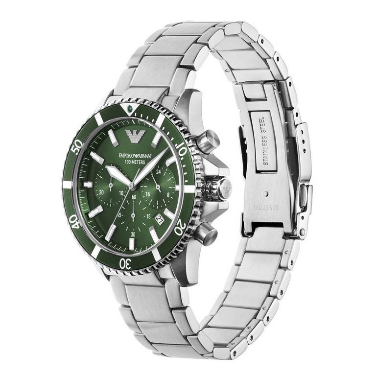 Emporio Armani Men's Watch Diver Chronograph 43mm Green