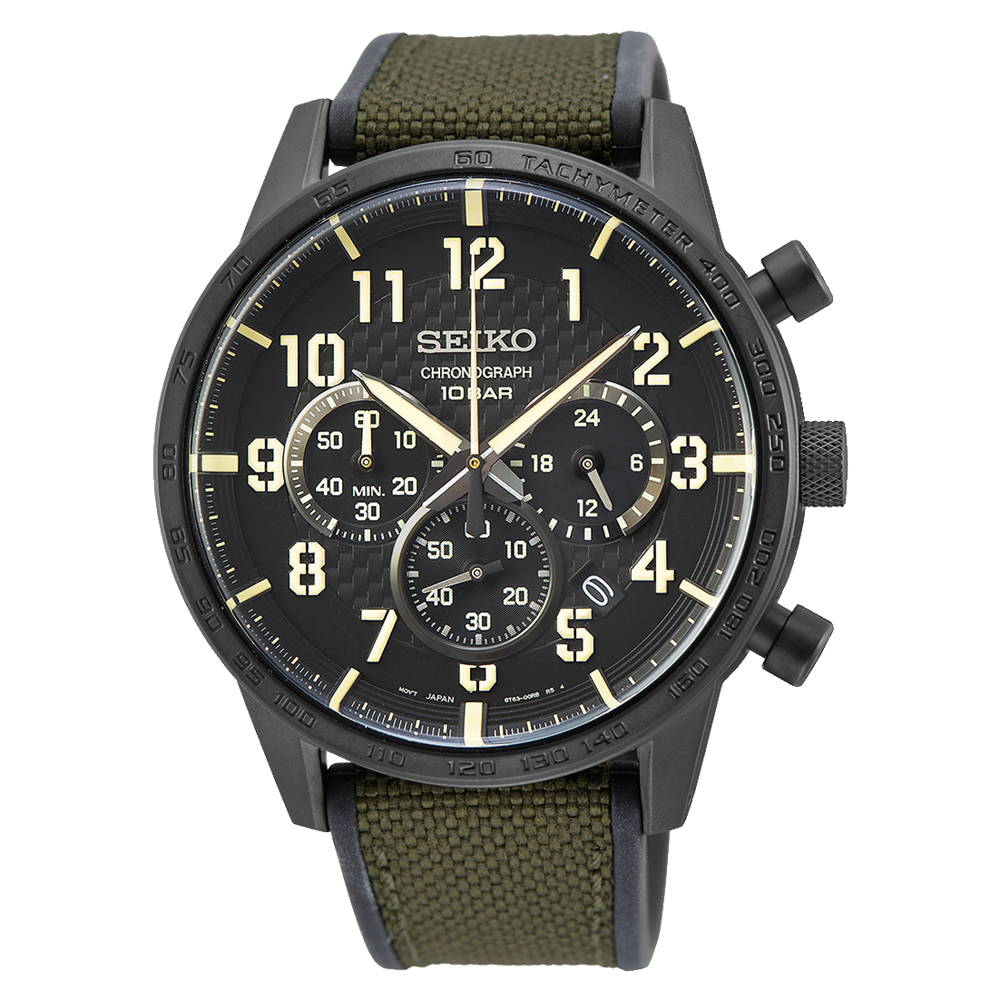 Seiko Chronograph Green Men's Watch