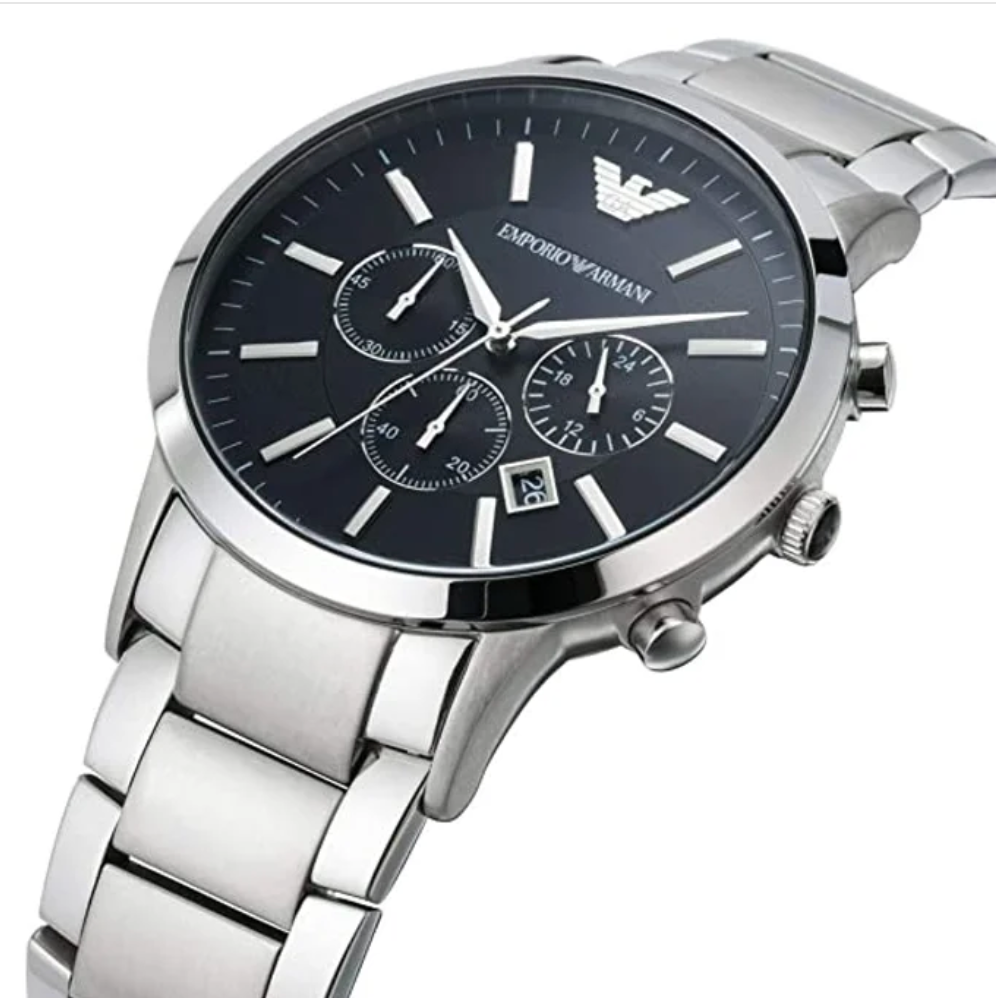 Emporio Armani Men's Renato Chronograph Watch Black