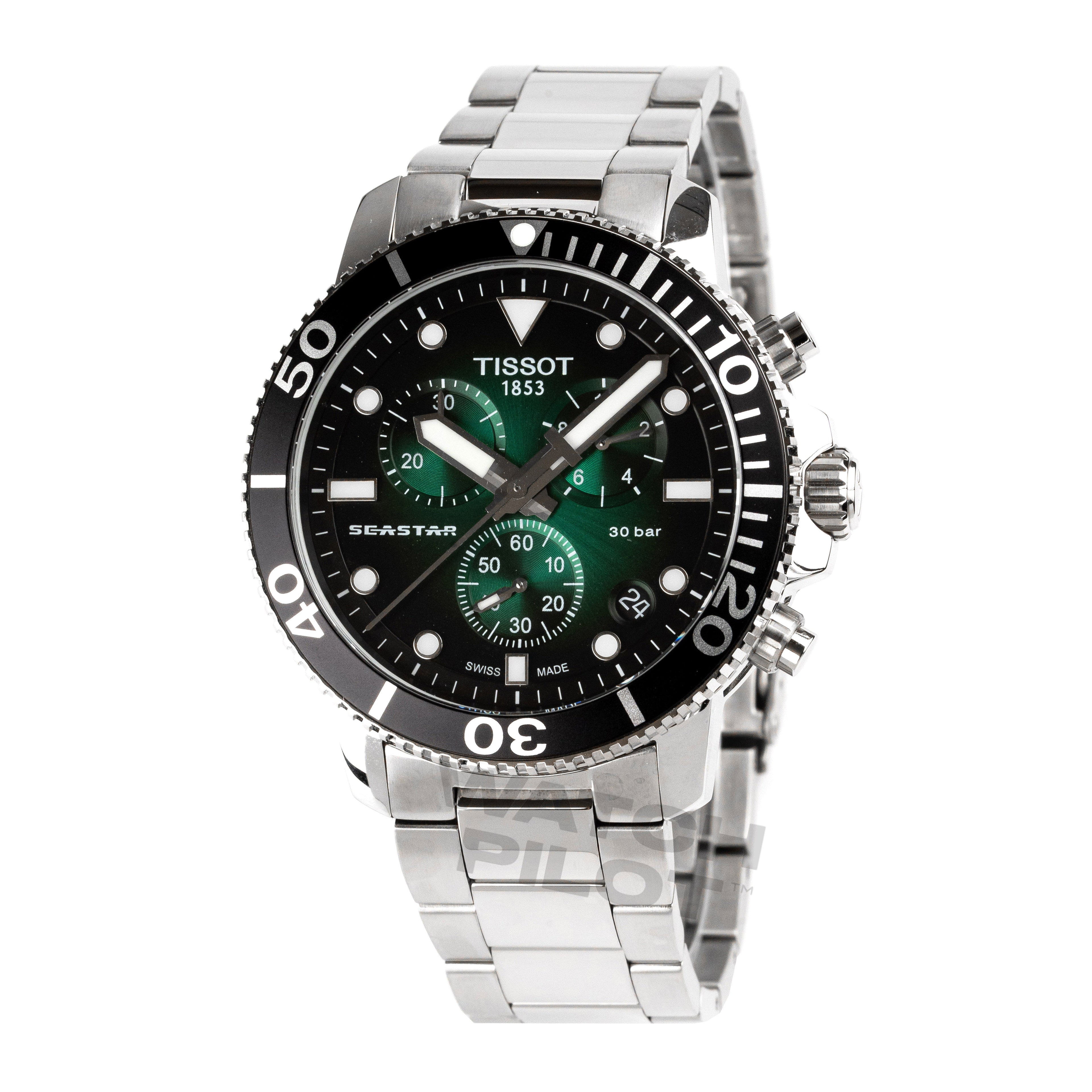 Tissot Seastar 1000 Quartz Chronograph Men's Graded Green Watch