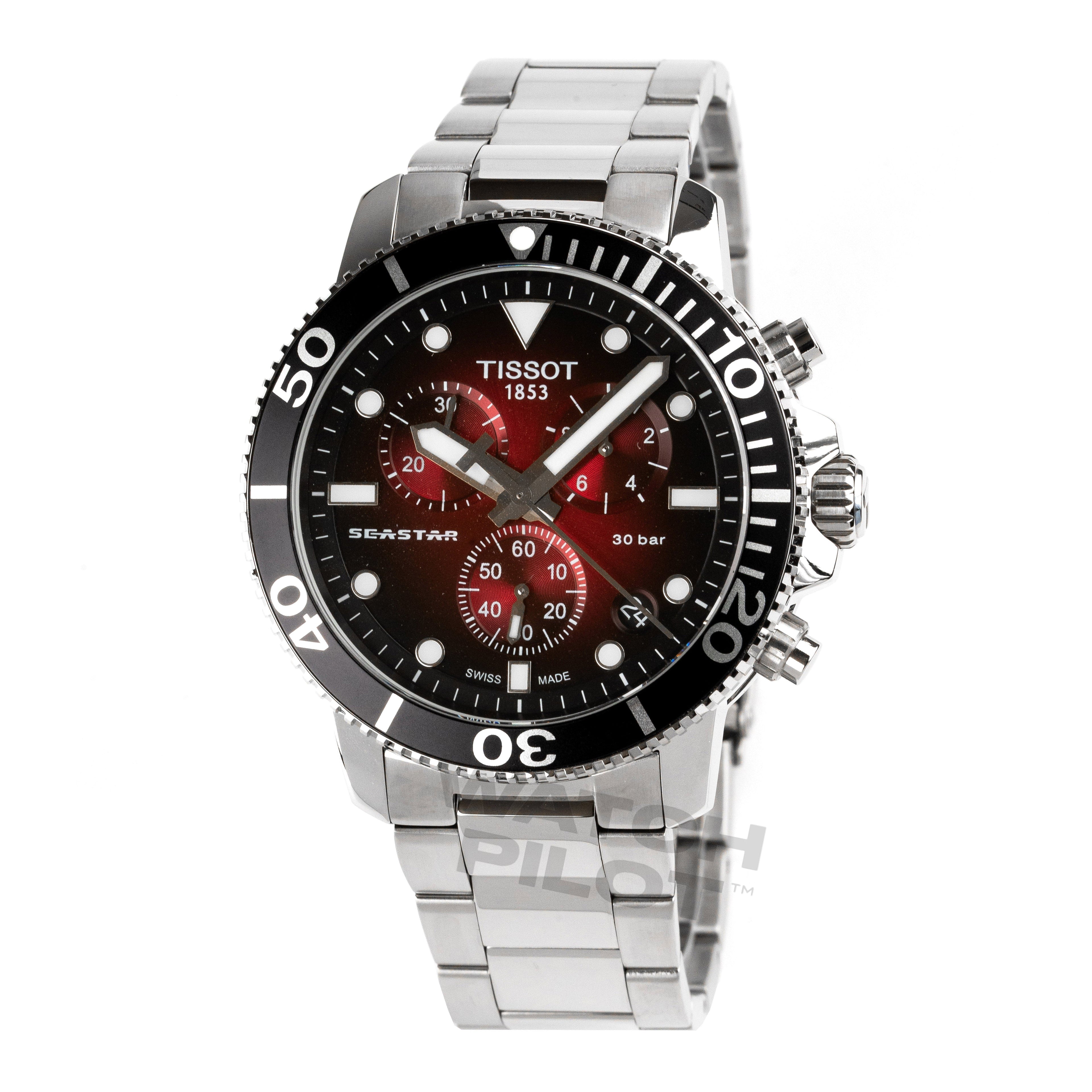 Tissot Chronograph Watch SEASTAR 1000 Red