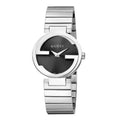 Gucci Watch Interlocking G Ladies 37mm Silver Black