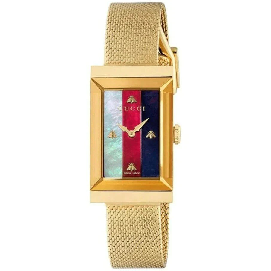 Gucci Ladies G-Frame Gold Watch