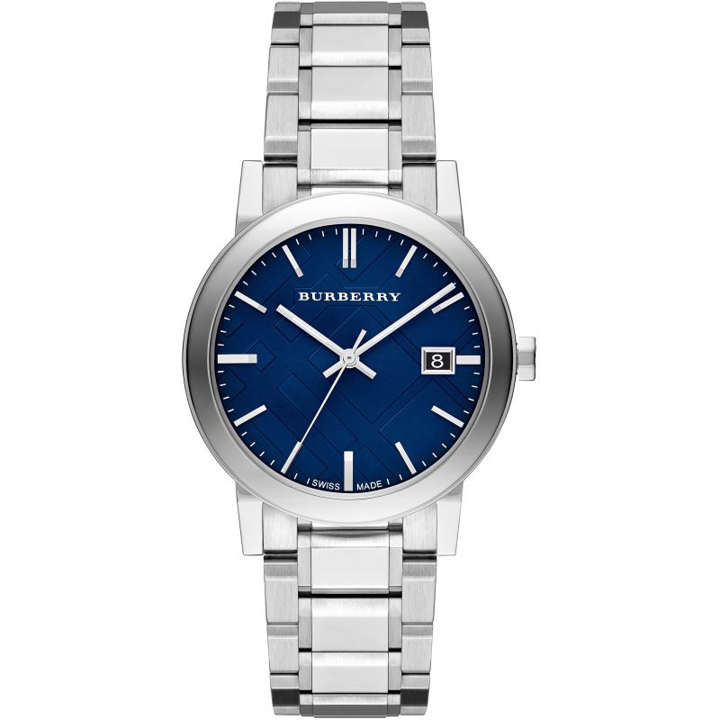 Burberry The City Steel Blue 38mm Watch