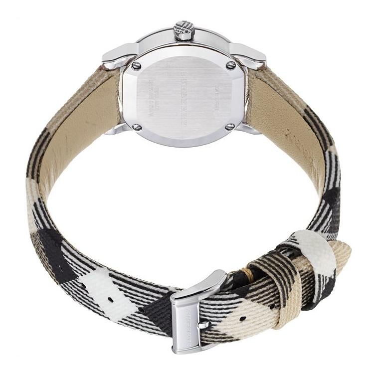Burberry Ladies Silver Nova Check 26mm Watch