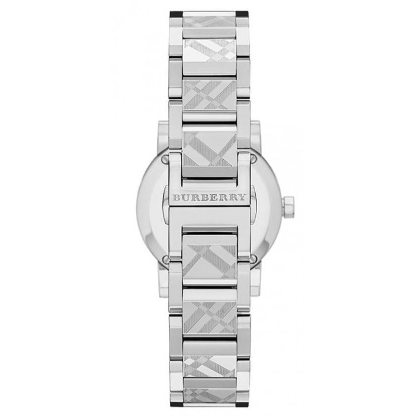 Burberry Ladies The City Engraved Silver 26mm Watch