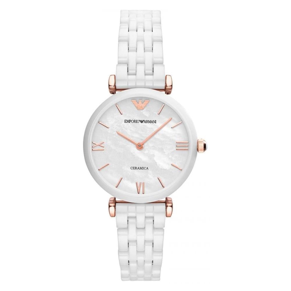 Emporio Armani Ladies White Watch