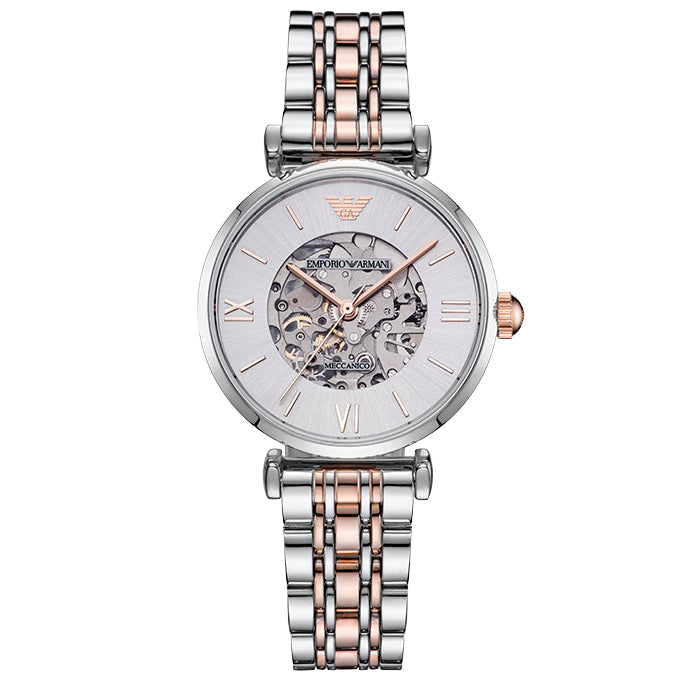 Emporio Armani Ladies Meccanico Rose Gold Watch