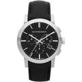 Burberry Mens City Men's Black Chronograph Silver 42mm Watch