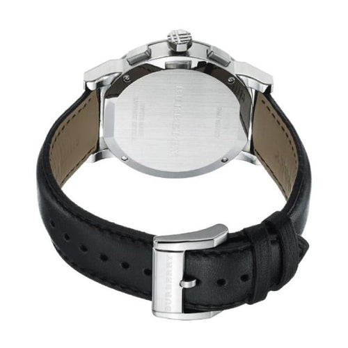 Burberry Mens City Men's Black Chronograph Silver 42mm Watch