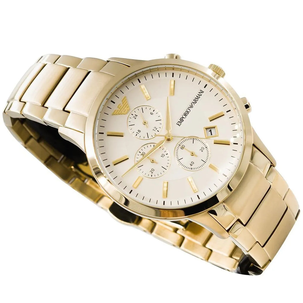 Emporio Armani Men's Chronograph Watch Renato Gold
