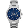 Burberry Men's Blue Silver Chronograph 42mm Watch