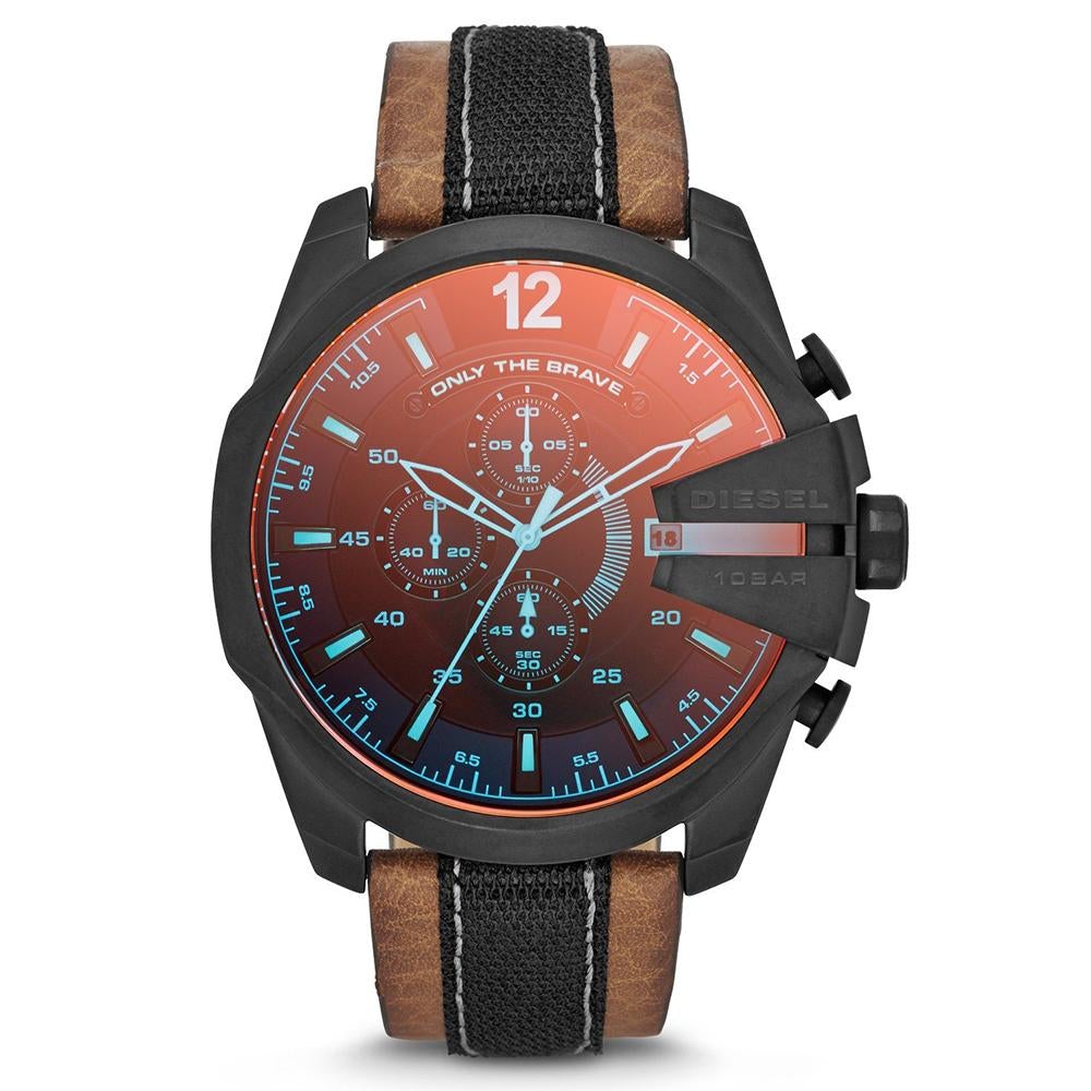 Diesel Men's Tan Mega Chief Chronograph Watch