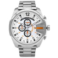 Diesel Men's Silver Mega Chief Chronograph Watch