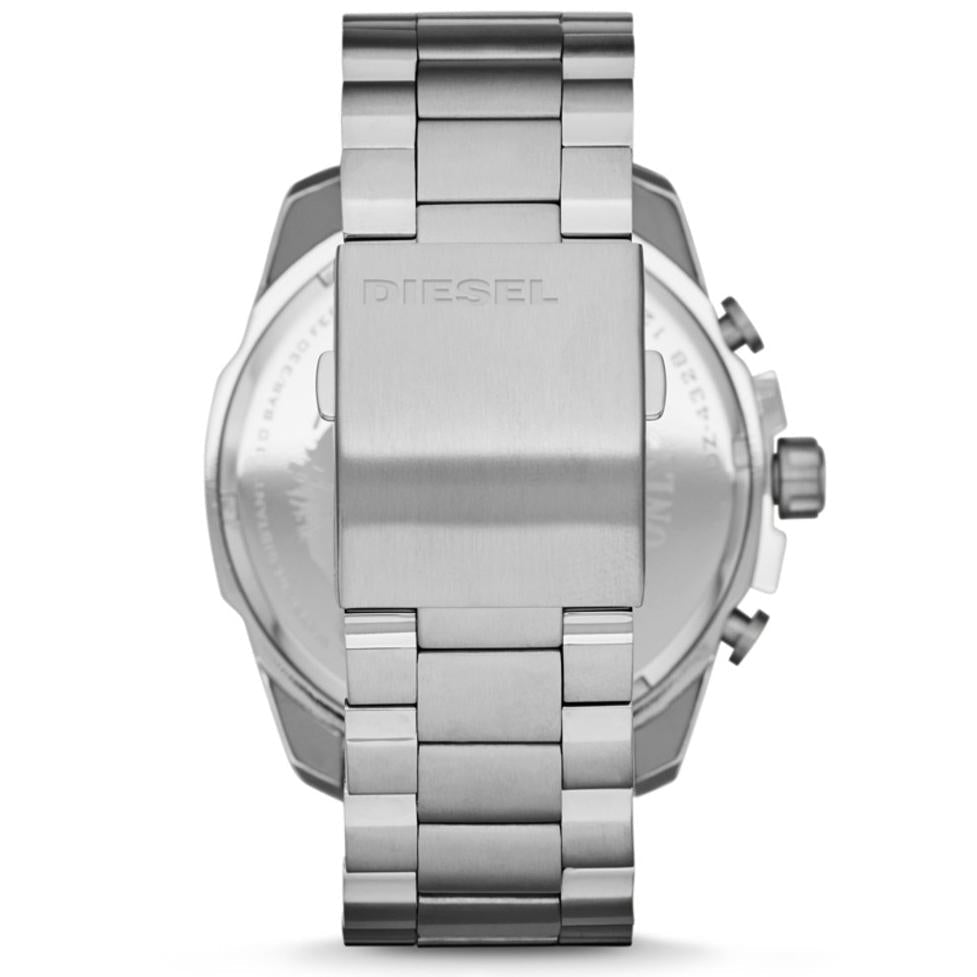 Diesel Men's Silver Mega Chief Chronograph Watch