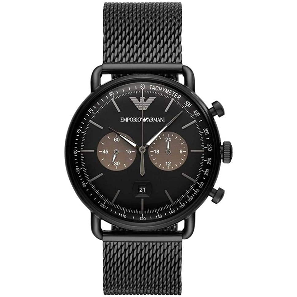 Emporio Armani Men's Aviator Black Watch