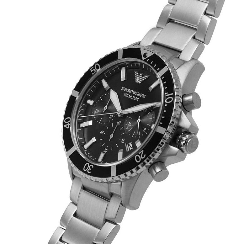 Emporio Armani Men's Diver Chronograph Steel Watch
