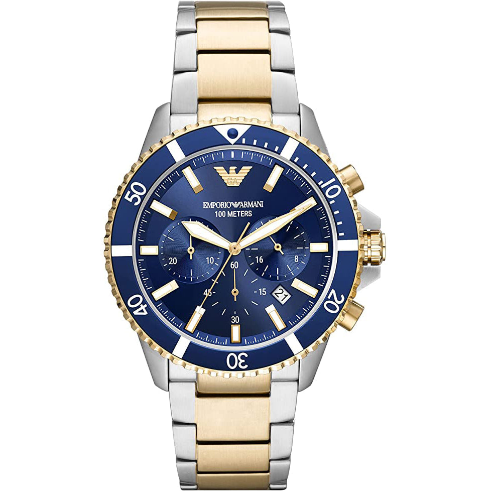 Emporio Armani Men's Chronograph Diver Blue Watch