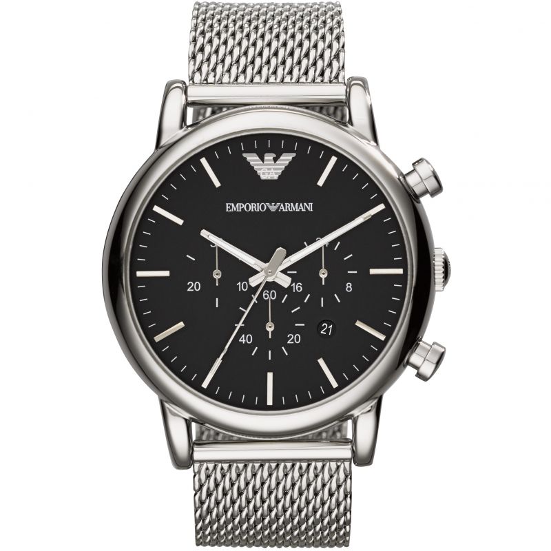 Emporio Armani Men's Luigi Chronograph Mesh Watch
