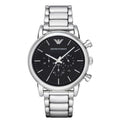 Emporio Armani Men's Luigi Silver Chronograph Watch