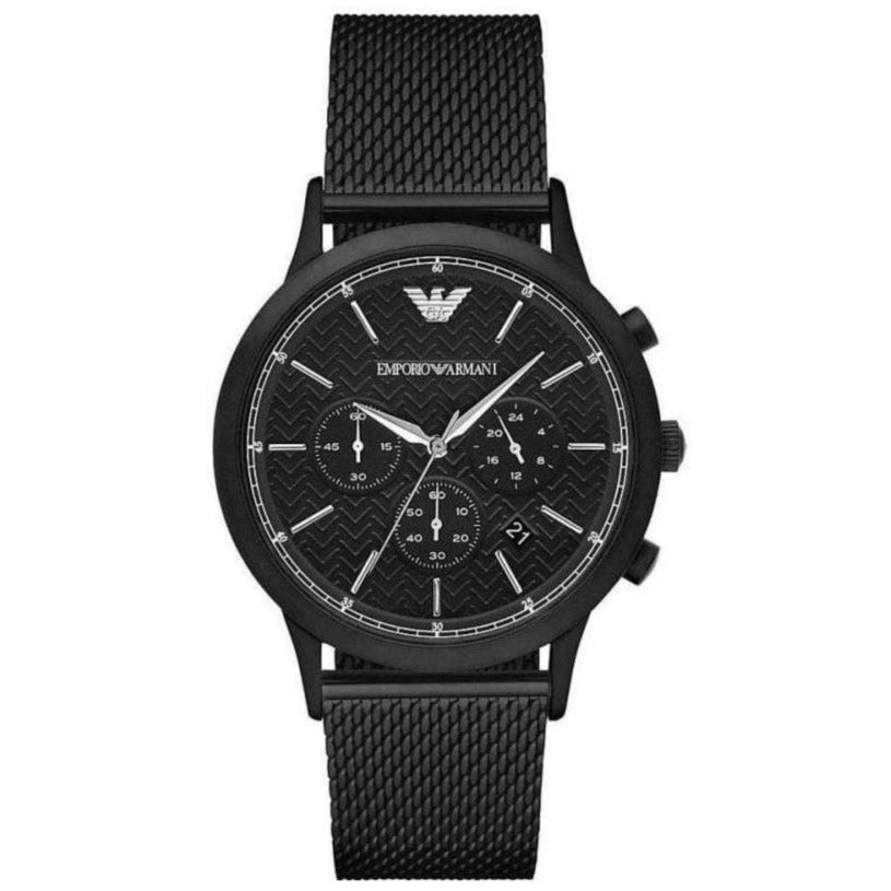 Emporio Armani Men's Chronograph Watch Black PVD