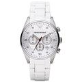 Emporio Armani Men's Chronograph Tazio White Watch