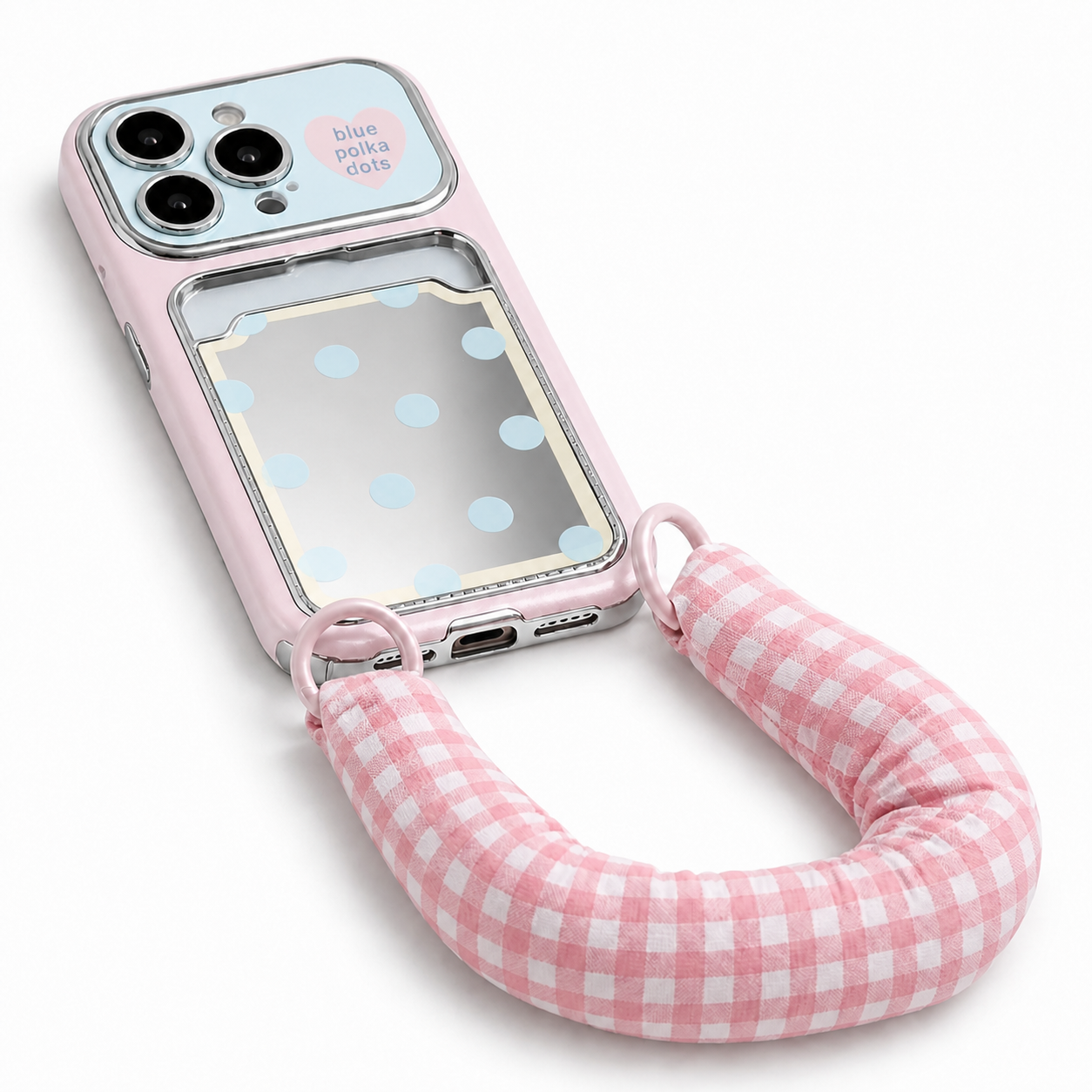 Polka Pocket Mirror Case for iPhone
