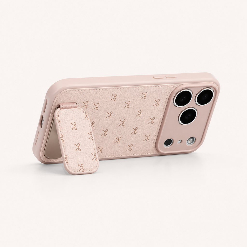 Luxe Bow Mirror Stand Case for iPhone