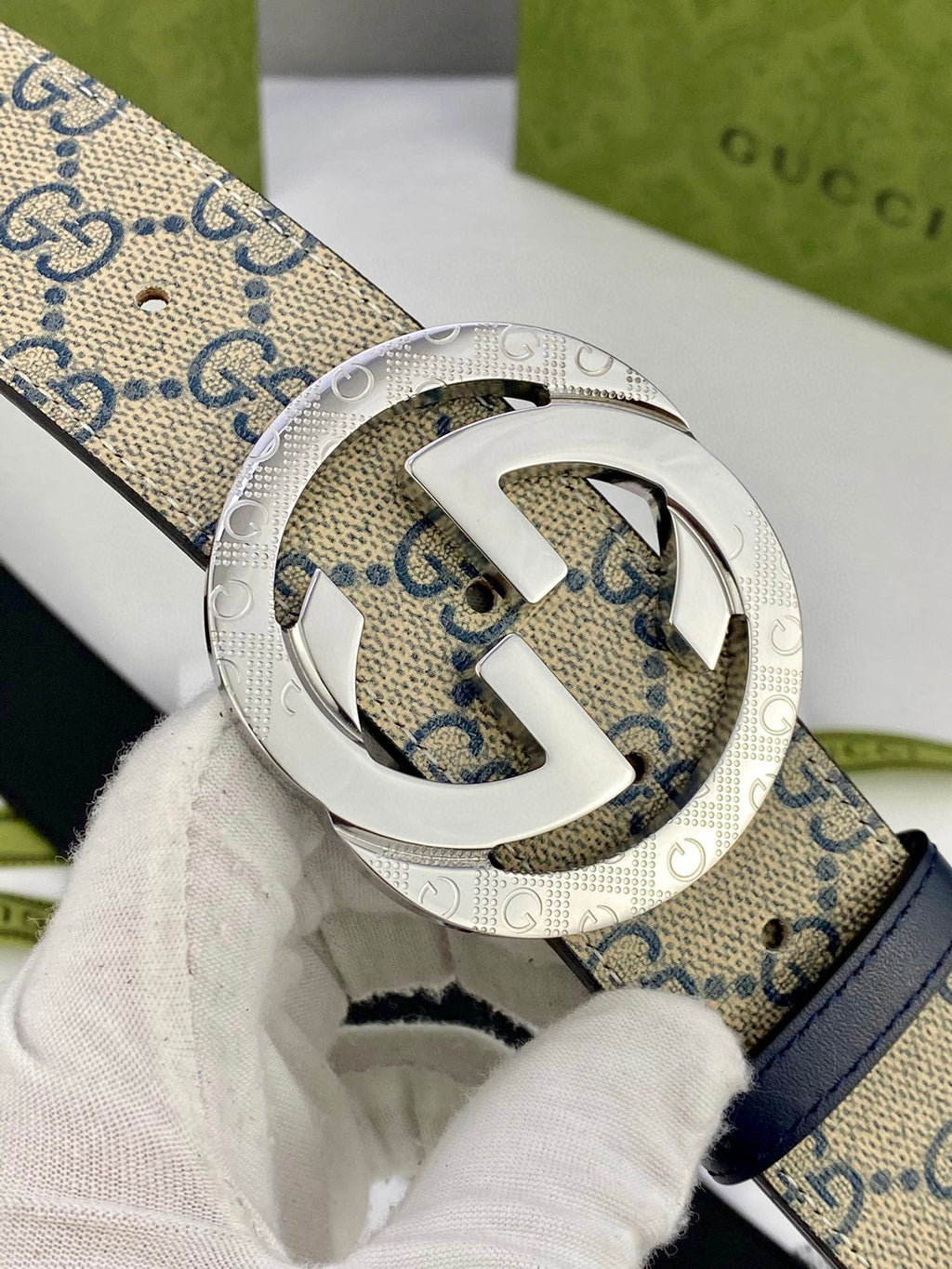 Classic Men's Belt Gold Buckle & Silver Buckle
