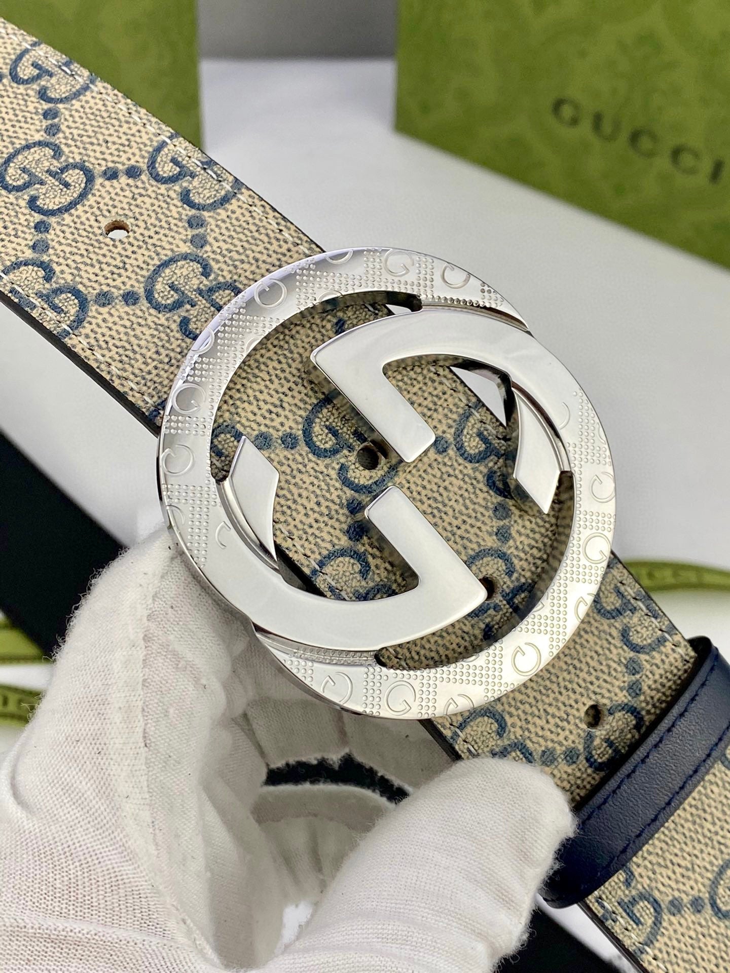 Classic Men's Belt Gold Buckle & Silver Buckle