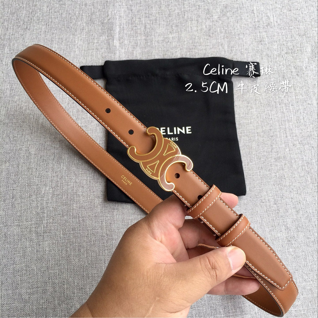 AC Women‘s Leather Belt Triomphe Buckle