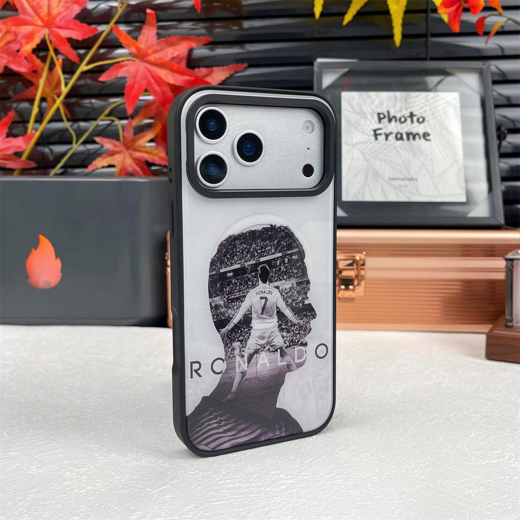 Football Legends Magnetic Phone Case – Shockproof Soft TPU with Interchangeable Back