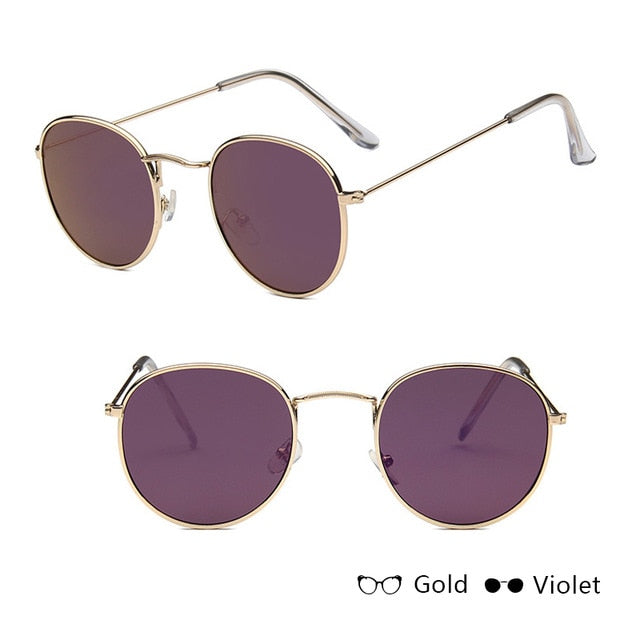LeonLion Classic Small Frame Round Sunglasses Women/Men Brand Designer Alloy Mirror Sun Glasses Vintage Modis Oculos