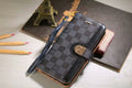 Luxury Monogram Wallet Case for Samsung – Black Checkerboard
